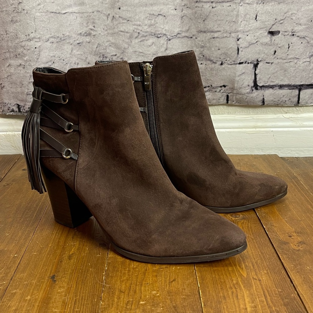 Marc Fisher dark brown suede kava boots size 9.5M